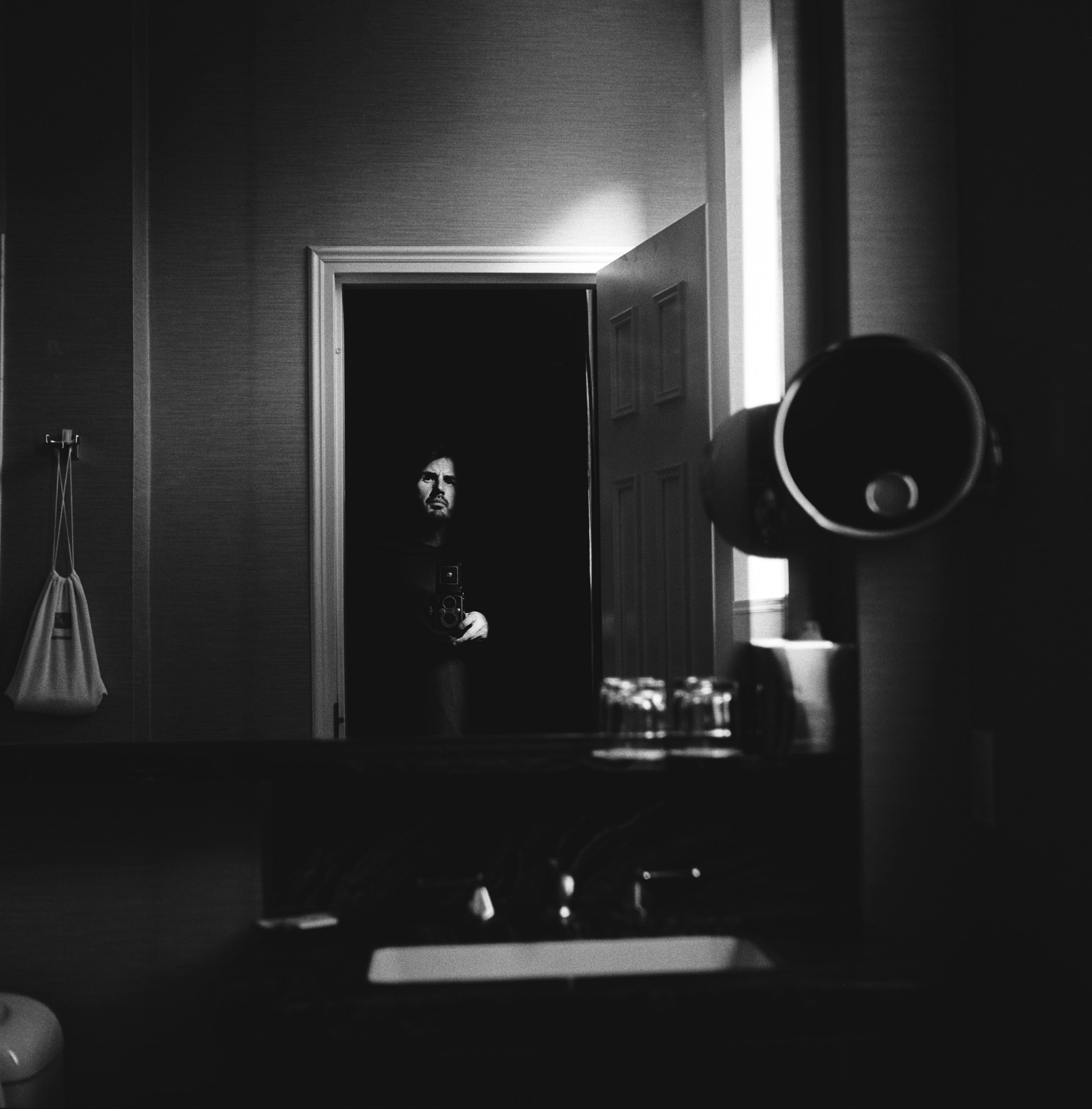 Black-and-white interior photograph by Dan Pearce